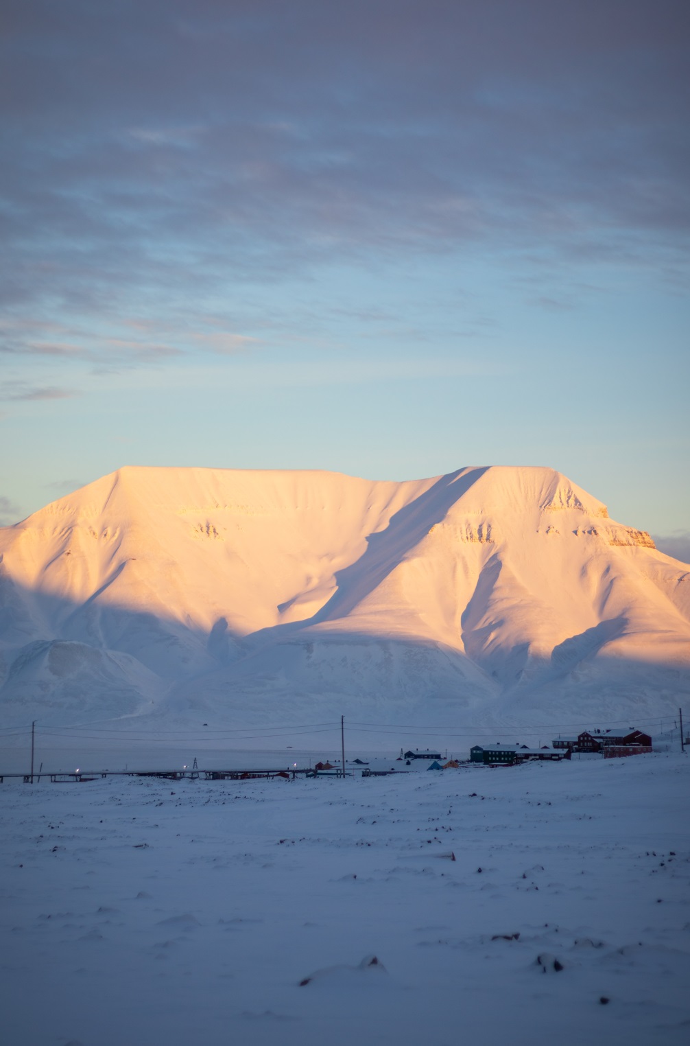 February light in Longyearbyen, Svalbard